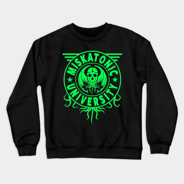 MISKATONIC UNIVERSITY SHIRT, CTHULHU TSHIRT, LOVECRAFT Crewneck Sweatshirt by Tshirt Samurai